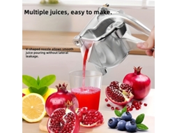 Espremedor De Frutas E Limão Manual Com Base Antiderrapante, Espremedor De Frutas Em Liga Alumínio Prateado, 1 Unidade