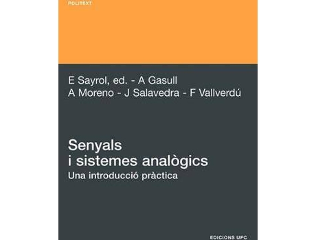 Livro Senyals I Sistemes Analgics. Una Introducci Prc de Elisa Sayrol Clols, Antoni Gasull Llampallas et al. (Espanhol)
