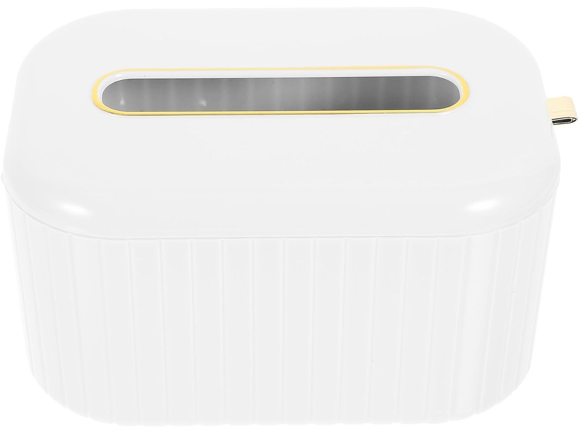Caixa De Lenços De Papel Prática, Retangular, Em Pet Branco, Para Casa Ou Quarto.