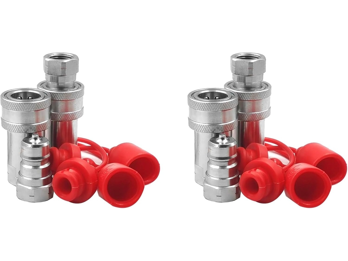 Conjunto De Acoplador De Desconexão Hidráulica Iso7241 1a Com Rosca Npt 2x 3/8 Polegadas