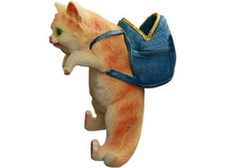 Maceta Gato Con Mochila, Figura De Resina Para Jardín, Contenedor De Bonsái, Decoración Anti-uv E Impermeable