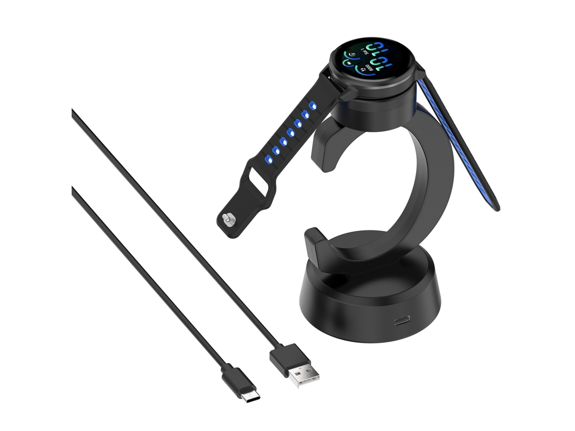 Carregador Dock em Forma de C para Garmin Instinct e Fita de 1m Preto SIURN