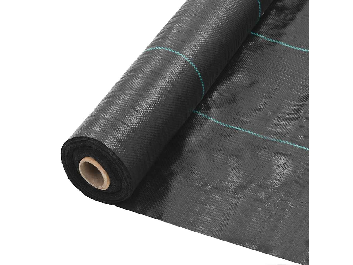 Vidaxl Malha Anti-ervas Pp 1x50 M Preto