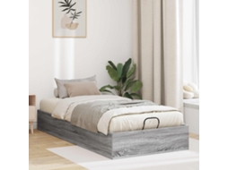 Vidaxl Estrutura De Cama Ottoman Sonoma Cinza 193 X 75,5 X 25 Cm
