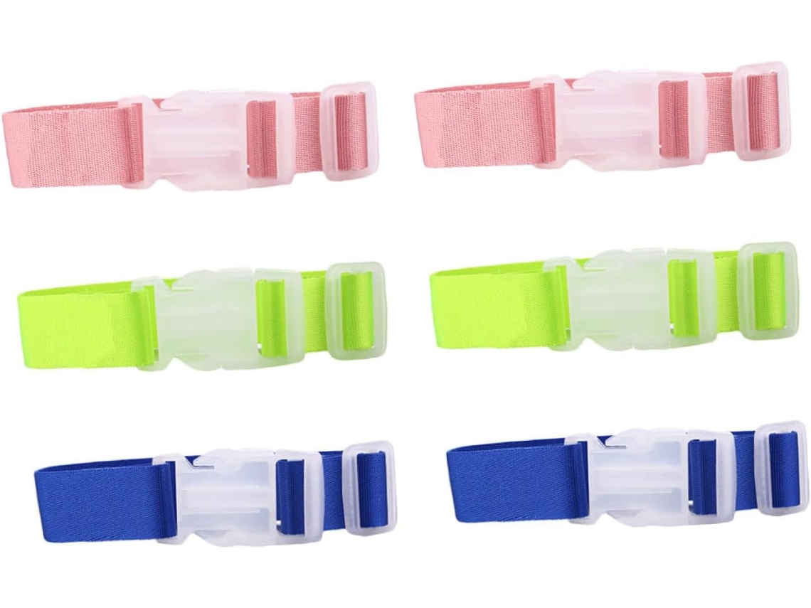 Conjunto De 6 Cintas Poliéster Para Bagagem Com Fivelas Fixação, Leves E Fáceis De Transportar, Para Proteger Sua