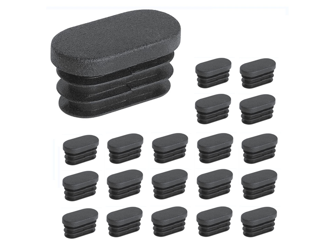 Tampas Para Pés De Cadeira E Móveis, 100 Peças, Em Plástico, 15 X 30mm, Ovais, Para Cadeiras, Móveis