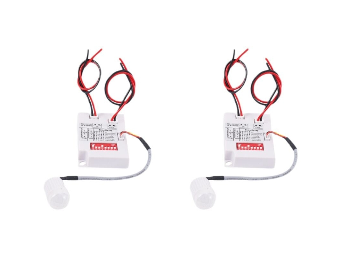 Lurelia Relé Interruptor Pir, 2 Peças, 12 V, 24 V, 7-10 M, Para Iluminação Led