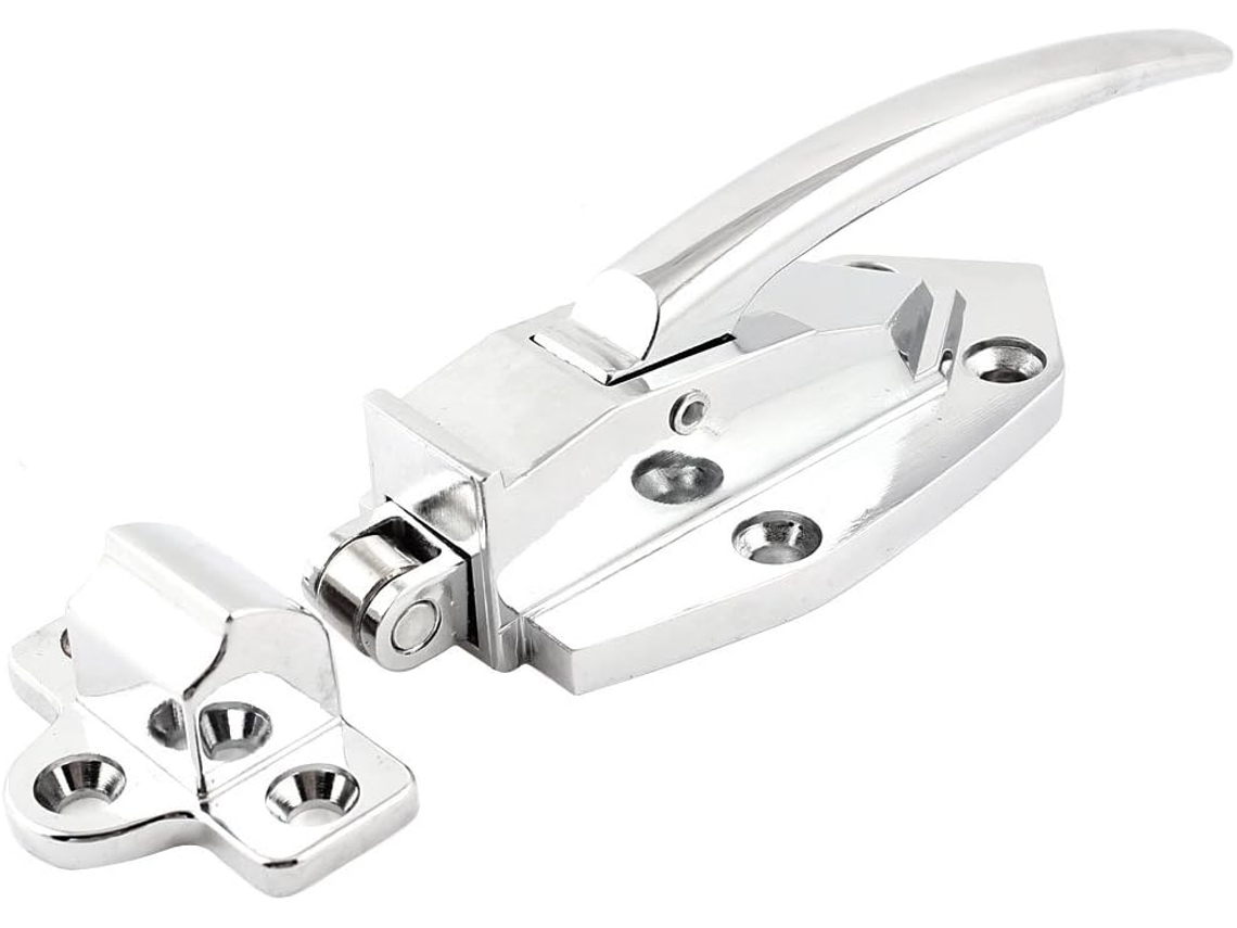 Puxador De Porta Aexit Prateado Para Geladeira E Forno, Com Trava, Furo Para Parafuso De 5mm E 16, 5cm De Comprimento