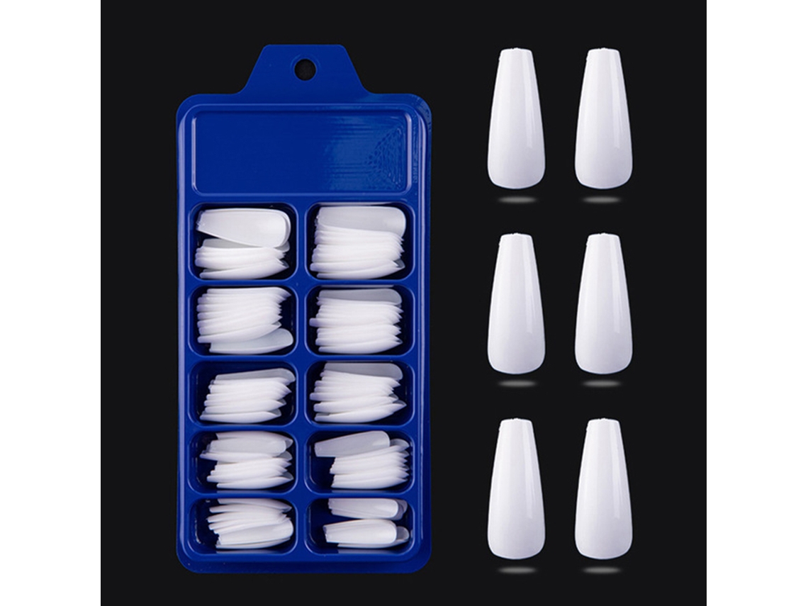 Dicas De Unhas Falsas Ballerina Coffin 100pcs/box 10 Tamanhos Full Cover Para Arte De Unhas Diy