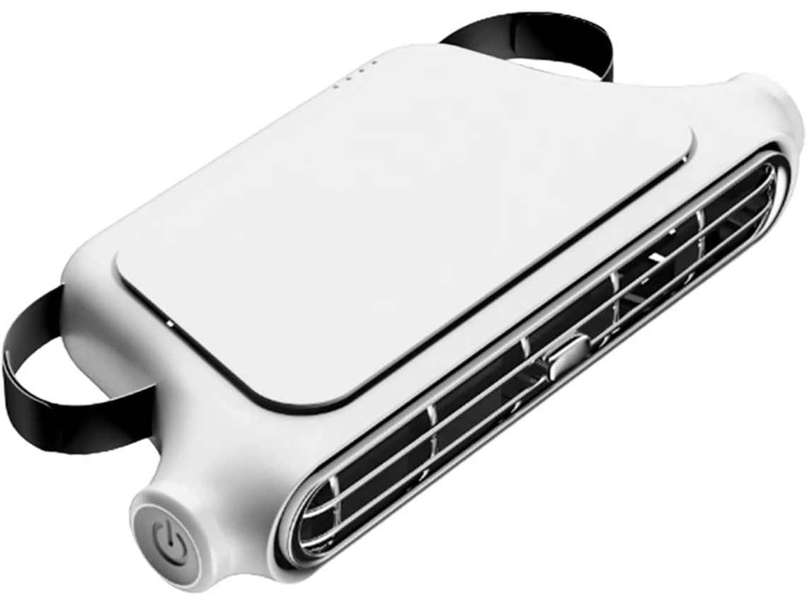 Ventilador De Carro Com Cabeça Dupla E Rotação 360 Graus, Portátil E Recarregável Via Usb Tipo C, 3000mah, 3 Velocidades