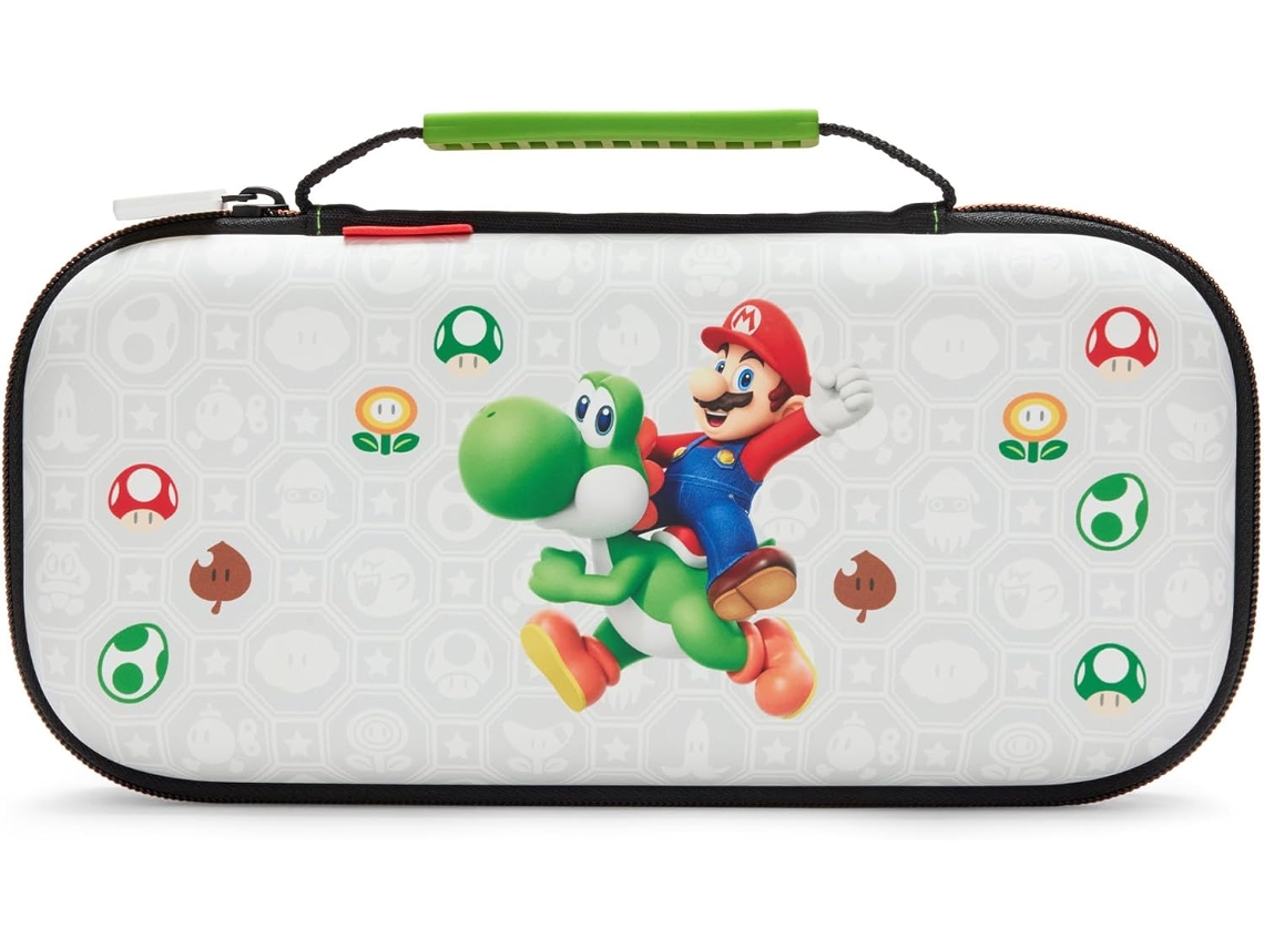 Capa Protetora Powera para Nintendo Switch 2 Mario e Yoshi, Oficialmente Licenciada, Armazenamento Proteção,