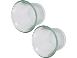Inoomp Kit de 2 Copos de Vidro para Alimentador de Pássaros Suspenso, Bebedouro para Pássaros, Decoração para Varanda e CHABERLU
