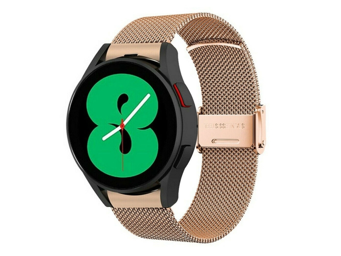 Bracelete para Samsung Galaxy Gear S2 Classic Metal Milanês Fivela em Malha de Aço Rose Gold XIAOMOYU