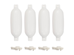 Vidaxl Para-choques Para Barco 4 Pcs Ø 16x58 Cm Pvc Branco