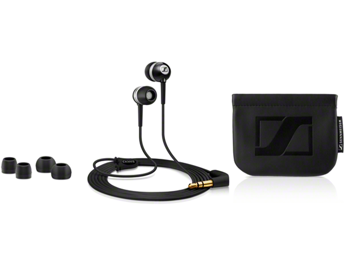 Auriculares com fio SENNHEISER CX 300 II (In Ear Preto) Worten.pt