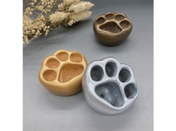 Conjunto De 3 Vasos De Cimento Creativos Com Design De Pegadas Animais Para Suculentas - Minha Contêineres Decorativos