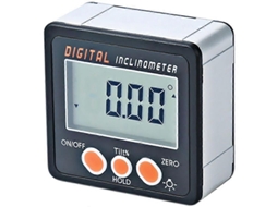 Transferidor eletrônico com caixa em liga de alumínio, inclinômetro digital, transferidor com base magnética, inclinômetro digital Brilvibera