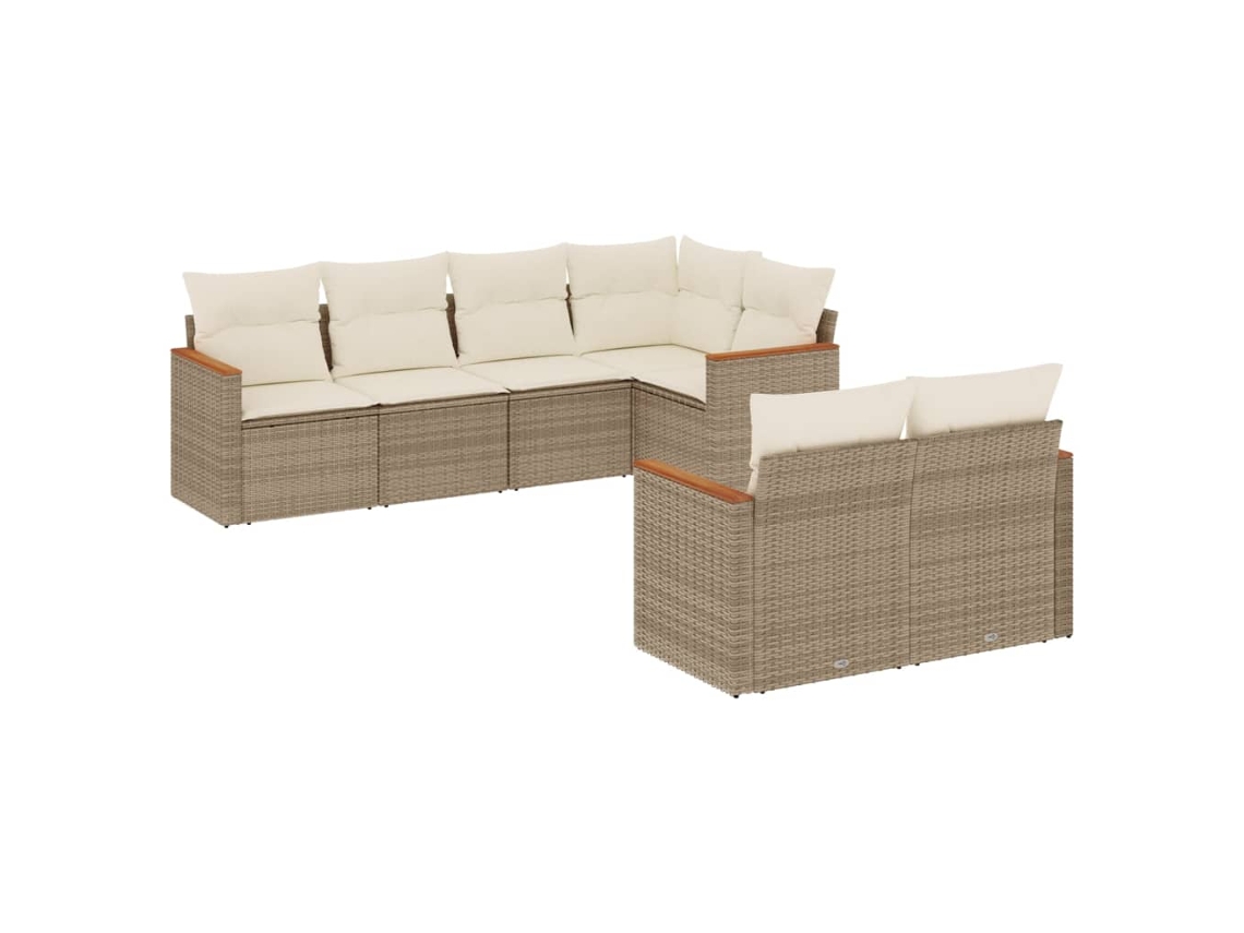 Garden Sofa Set, Garden Sofa Sets Vidaxl Bege Rattan / Vime (n/a)