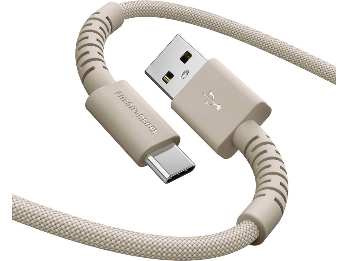 Cabo FRESH 'N REBEL USB A USB C 2m (Bege)