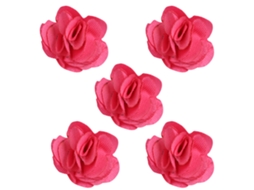 5pcs Decoração De Unha Flor Magnética De Têxtil Para Manicure Com Base Removível