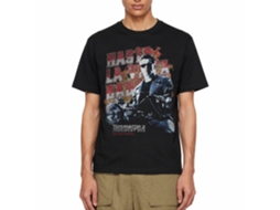 Rockinstone Terminator 2 Hasta La Vista Motorcycle Black T-shirt Size:l