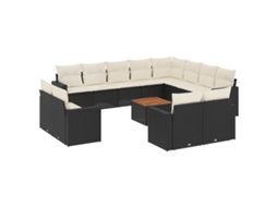 Garden Sofa Set, Garden Sofa Sets Vidaxl Preto Rattan / Vime (n/a)