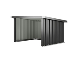 Garagem Abrigo Robô Cortador Grama Com Telhado Inclinado Aço Galvanizado - Escuro Cinzento 108x86x62,5cm