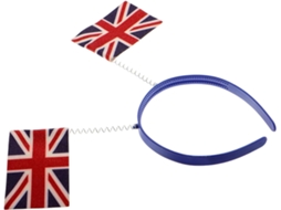 Faixa De Cabelo Feminina Com A Bandeira Do Reino Unido, Efeito 3d E Tecido Leve.