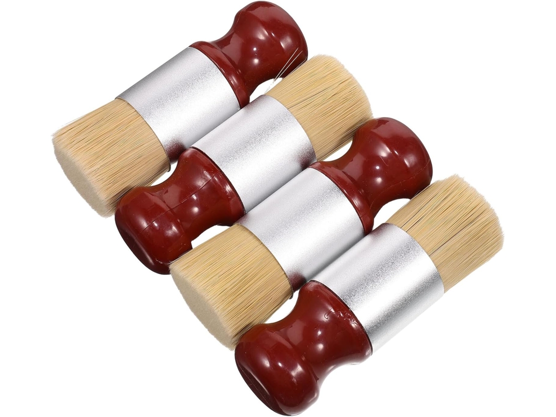 Conjunto Profissional De 4 Escovas Para Limpeza De Móveis De Madeira E Couro.