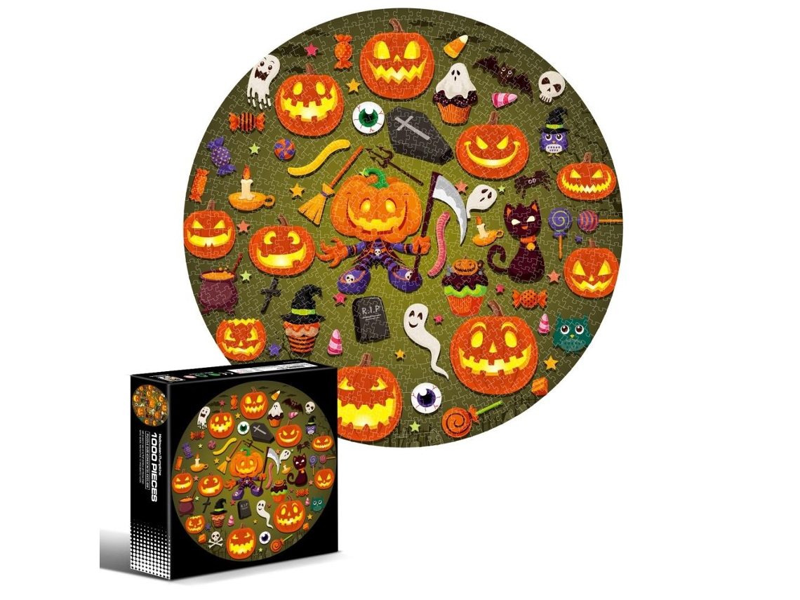 Brinquedo Descompressivo Tema Halloween Encaixe Quebra-cabeça