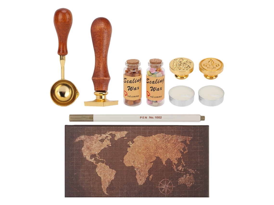 Kit Selante Cera Selo Europeu Retro Presente Aniversário