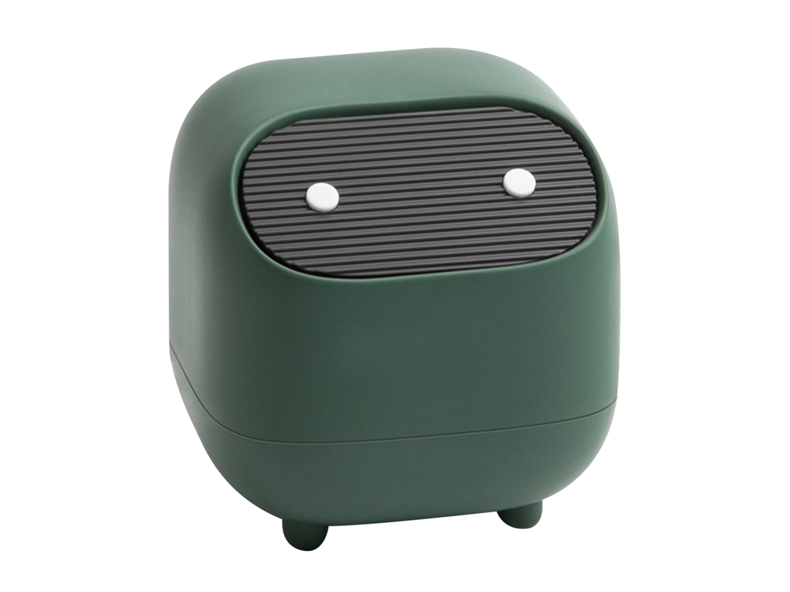 Lixo Mini de Mesa com Tampa de Pressão 2 Camadas para Escritório Controle de Odor