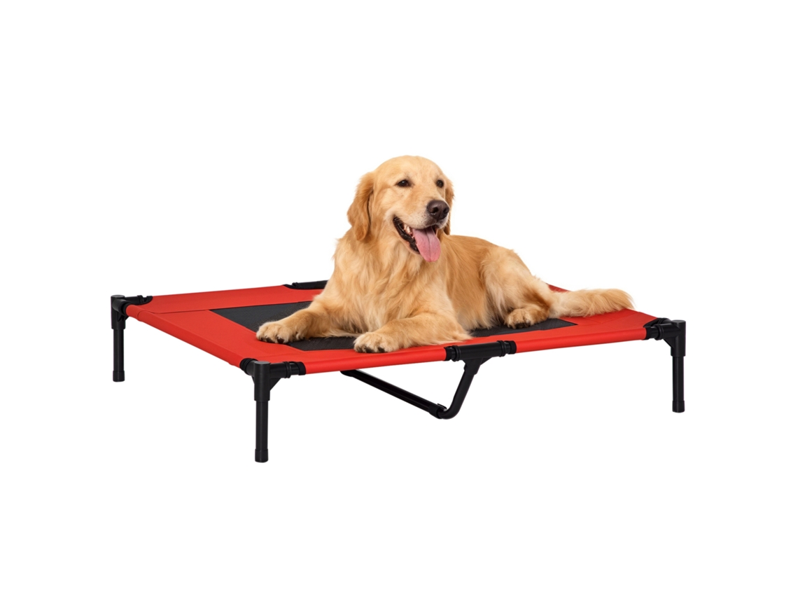 Cama elevada para pets, tecido Oxford, zona respirável, 91,5x76,2x18cm