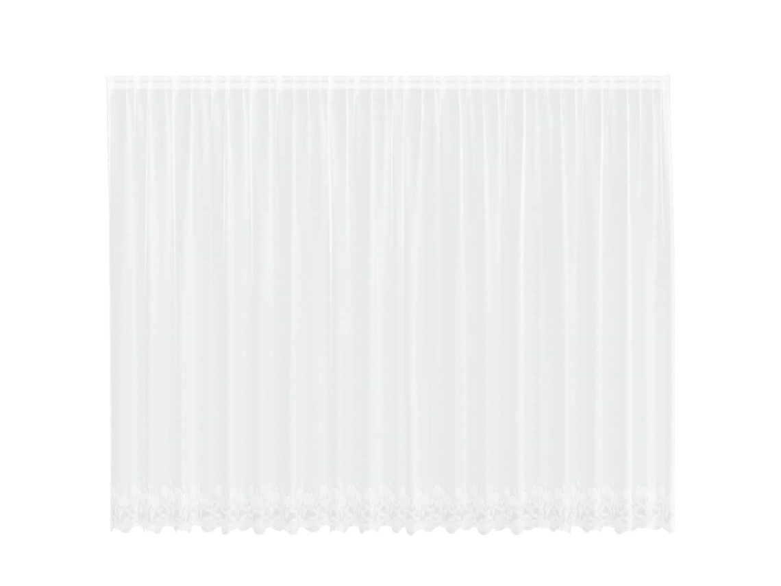 Conjunto 1 Cortina De Renda Vidaxl Branco Poliéster (220 X 500 Cm)