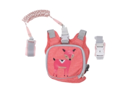 Mali mochila para Crianças com Correia de Segurança 1.5m, Harness Anti perdida Infantil Rosa