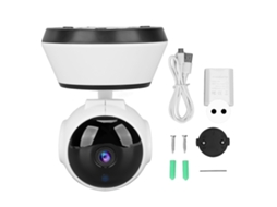 Câmara De Segurança Inteligente Wifi Visão Noturna Infrarroja 350° Visão Panorâmica Monitor Bebê Plug Eu Bq4