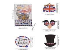 Primerox 20 Adereços para Fotos Bandeira Uk Jubileu de Platina Decoração Festa Patriótica