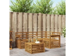 Vidaxl Conjunto De Sofás Para Exterior 5 Unid. Natural Poliéster