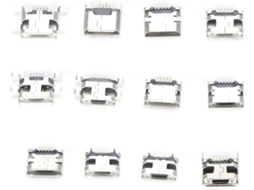 Kit Com 60 Conectores Smd Mini Usb Em Aço Inoxidável, Componentes Duráveis