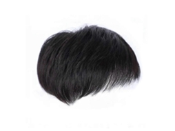 Peruca Masculina Curta Preta Natural, Peruca Lisa com Presilha TAISHENGDA (b)