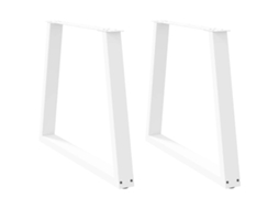 Vidaxl Pernas Para Mesa De Jantar Em V, 2 Peças, Branco, 70x(72-73,3) Cm, Aço