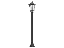 Luminária Solar Externa de Piso Lanterna Clássica Lanterna Led 30 Lm 15 X 15 X 127 Cm Preto