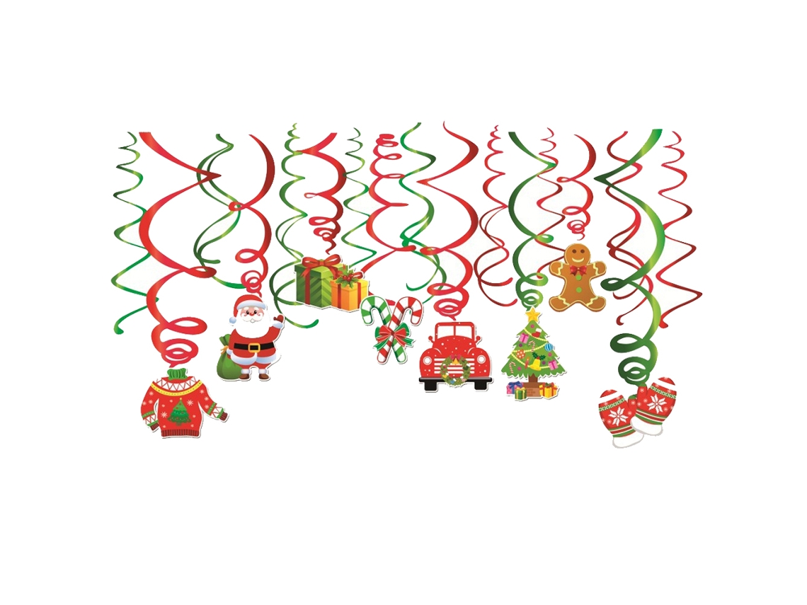 Pendente Em Espiral De Natal Acessório Para Festa E Fotos Rnemitery