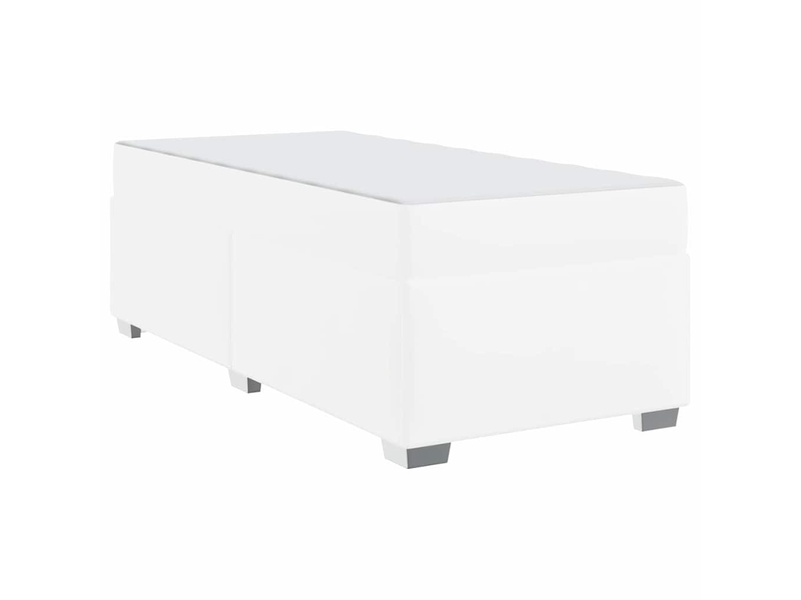 Conjunto 1 Cama Box Vidaxl Branco Tecido (90 X 190 Cm)