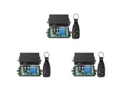 Sistema De Controle Remoto Sem Fio 3x Dc 12v 10a 1 Canal, Receptor E Transmissor, 2 Botões, À Prova D'água, 433 Mhz
