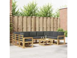 Vidaxl Conjunto De Sofás Para Exterior 10 Unid. Branco E Antracite