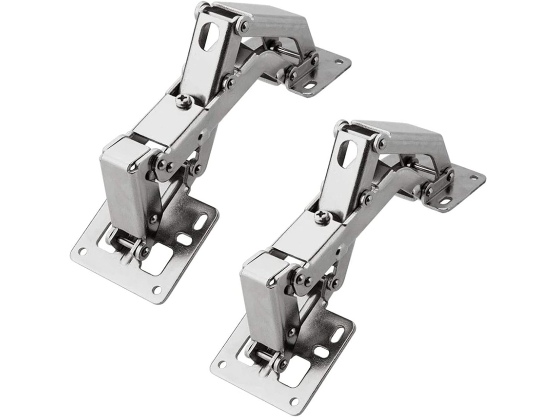 Dobradiças Com Amortecimento Para Portas De Armário, 2 Peças, 170°, Com Ajuste Hidráulico Oculto, Para Guarda Roupas