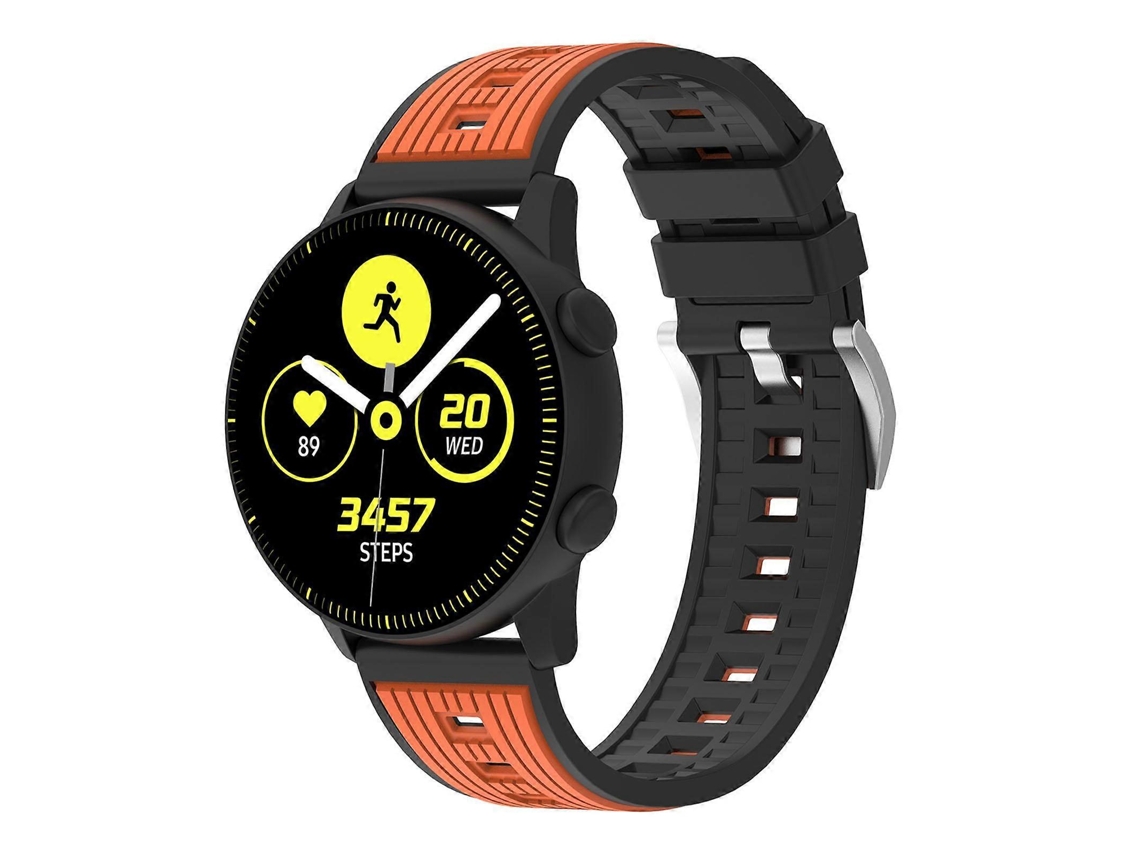 Pulseira De Relógio De Silicone Com Listras Verticais Em Duas Cores