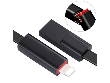 Cabo Sincronização Reparação Reparável Usb Para Apple Wewoo Preto
