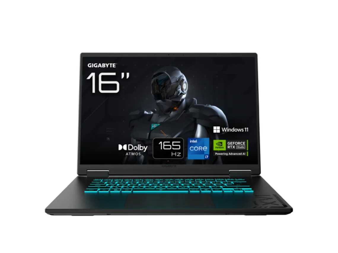 Portátil Gaming GIGABYTE A16 CWHI3PT864SH (Outlet Caixa Aberta - Intel Core i7-13620H - NVIDIA GeForce RTX 5070 - RAM: 32 GB - 1 TB SSD - 16'')